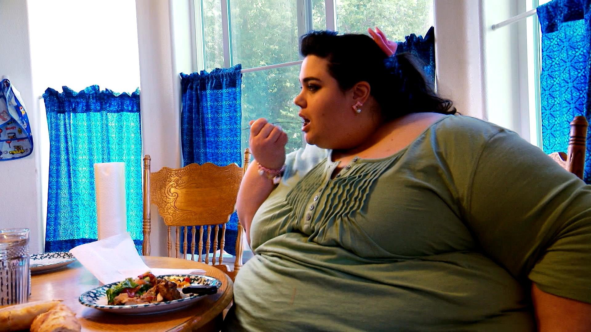 Amber, residente no Estado de Oregon (EUA), tem ansiedade, o que faz com que ela coma compulsivamente
