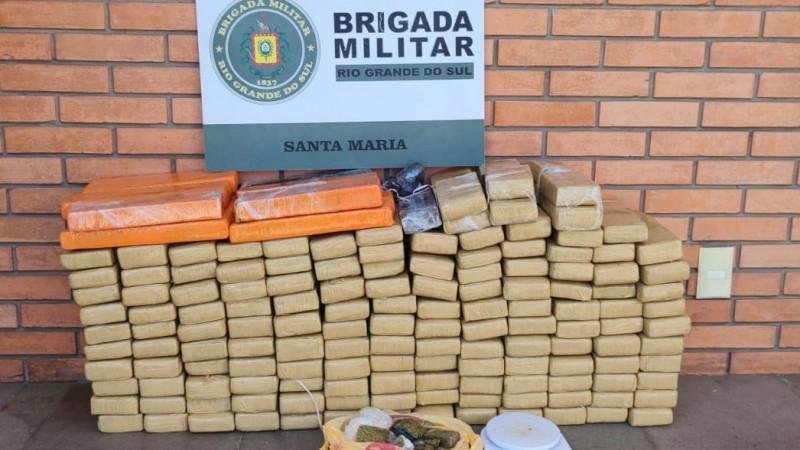 Apreens&atilde;o de 109 Kg de maconha.