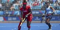 Jogadora cubana de Hoquéi na grama nos jogos Pan-Americanos de 2023, modalidade que teve seis das atletas integrantes da delegação pedindo asilo no Chile