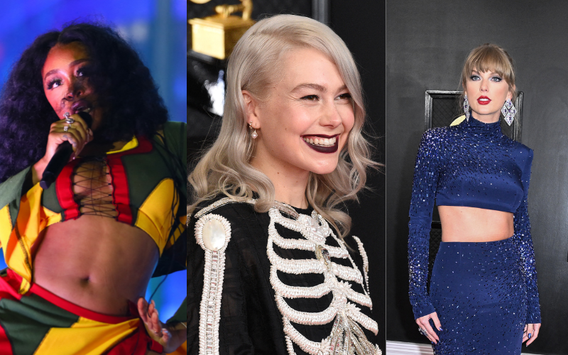 As artistas mulheres foram o grande destaque da lista de indicados para a 66&ordf; edi&ccedil;&atilde;o do Grammy: SZA lidera a disputa com 9 indica&ccedil;&otilde;es; Phoebe Bridgers recebeu 7 indica&ccedil;&otilde;es, e Taylor Swift 6