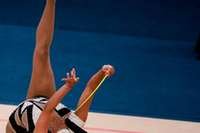 Babi Domingos foi a primeira brasileira a conquistar o ouro no individual geral na ginástica rítmica no Pan