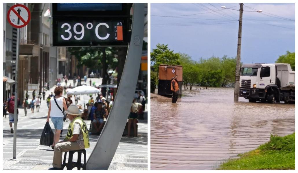 S&atilde;o Paulo j&aacute; bateu recorde de calor para o m&ecirc;s de novembro, enquanto Rio Grande do Sul superou m&eacute;dia da chuva do m&ecirc;s em menos de 24 horas
