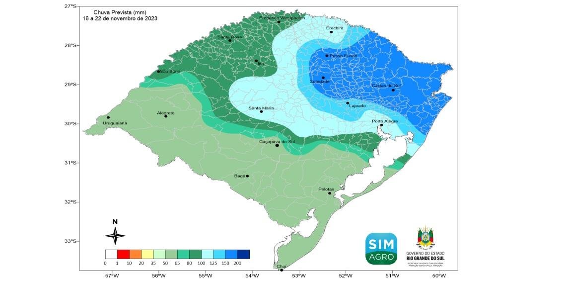 A previs&atilde;o at&eacute; a pr&oacute;xima quarta-feira