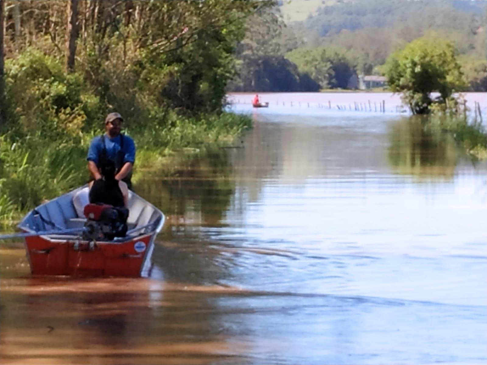 Em Sapiranga, o rio dos Sinos estabilizou, mas segue fora do leito normal