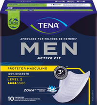 Com alto poder de absorção e design anatômico e discreto, a TENA Men Pants substitui a cueca e é indicada para a incontinência moderada.