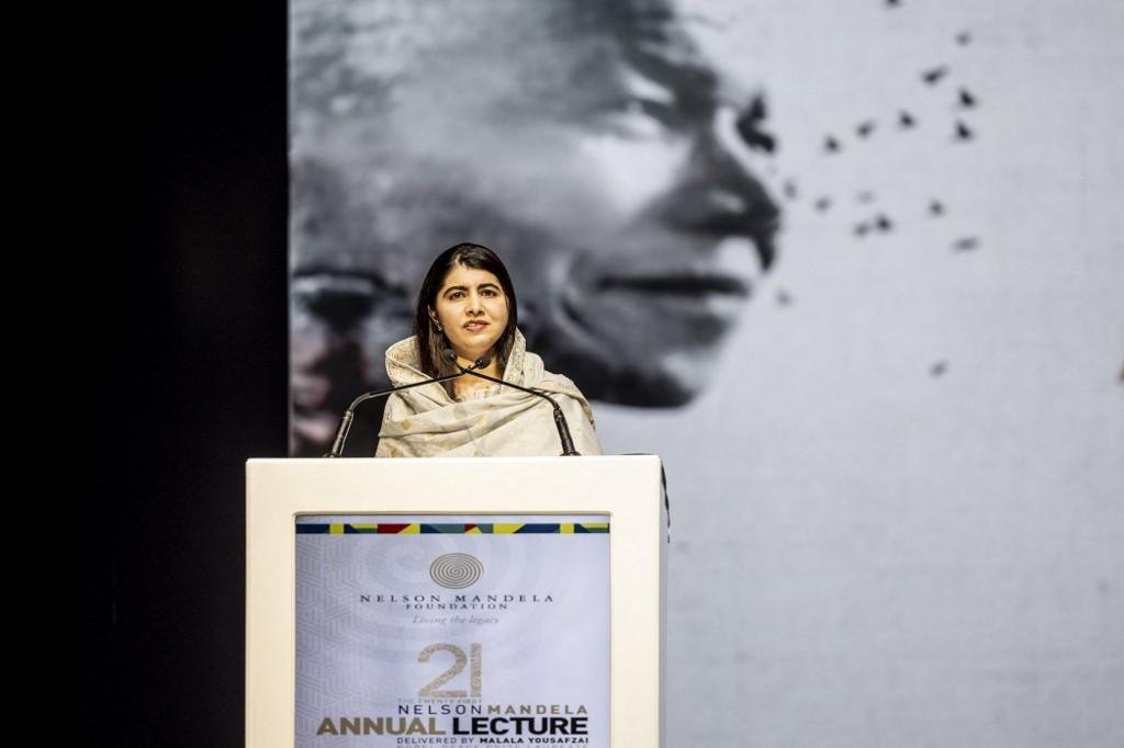 Malala Yousafzai participou do evento anual 'Nelson Mandela Annual Lecture ' em Joanesburgo, na &Aacute;frica do Sul