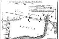 Mapa reproduz cenário de conflito, há um século, na cidade de Alegrete