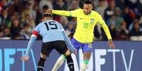 Neymar no jogo da Seleção Brasileira contra o Uruguai, pelas Eliminatórias da Copa de 2026