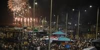 Em Imbé, a Prefeitura estima que cerca de 80 mil pessoas passaram pela festa da virada organizada no Centro