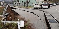 Terremoto provocou crateras em cidade japonesa