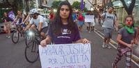 Manifestação de ciclistas em Porto Alegre por venezuelana morta