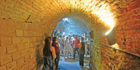 Atualmente, os corredores subterrâneos, com quase 400 metros de extensão, são preservados