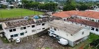 Hospital São Vicente Ferrer teve telhado arrancado com a força do vento