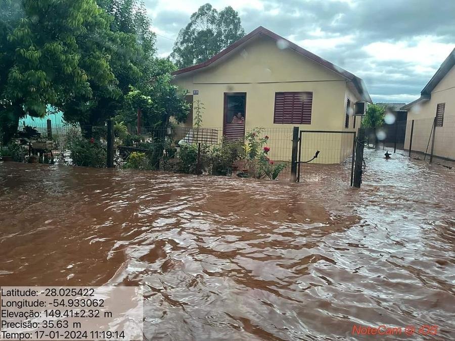S&atilde;o Paulo das Miss&otilde;es lida com enchente ap&oacute;s temporal