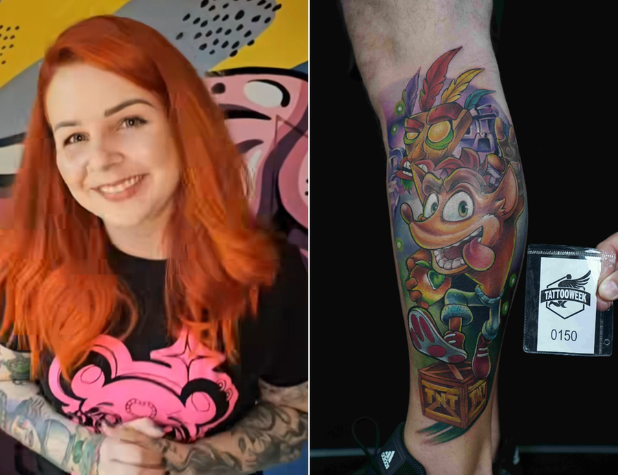 Trabalho autoral de Karen Techi trouxe detalhes e muitas cores, mostrando o ic&ocirc;nico personagem Crash Bandicoot