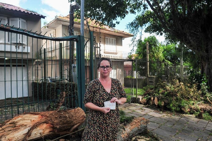 Daniela mostra protocolo da d&eacute;cada de 90, solicitando o corte da &aacute;rvore que caiu sobre sua resid&ecirc;ncia