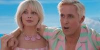 Margot Robbie e Ryan Gosling em cena do filme 'Barbie'
