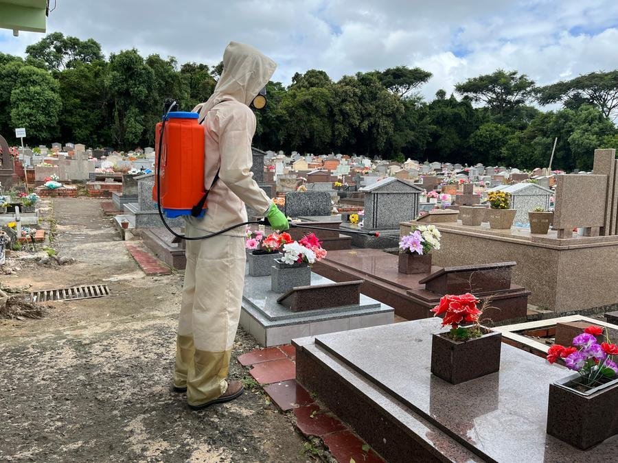 Cemit&eacute;rio Municipal foi um dos pontos estrat&eacute;gicos que foram pulverizados para evitar a prolifera&ccedil;&atilde;o do Aedes aegypti em Est&acirc;ncia Velha