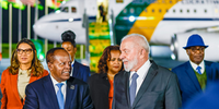 Lula foi recepcionado na capital etíope