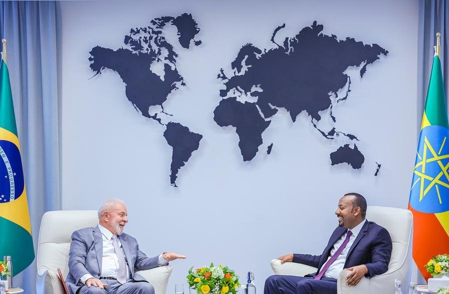 Lula teve reuni&atilde;o com o primeiro-Ministro da Eti&oacute;pia, Abiy Ahmed