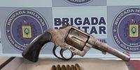 Revólver calibre 38 foi apreendido após homem confrontar policiais militares na zona Sul