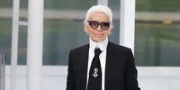 Designer de moda Karl Lagerfeld em foto de 2015