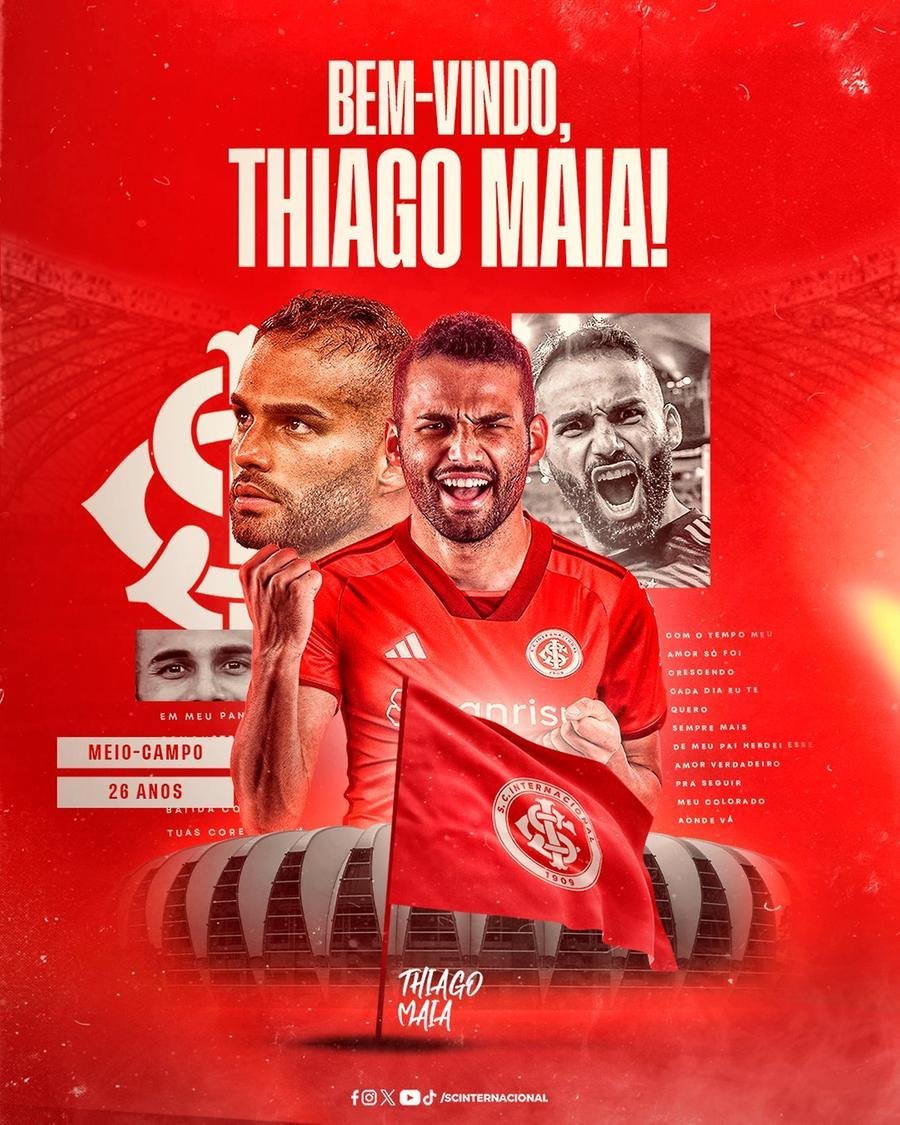 Inter anuncia Thiago Maia e chega a dez contrata&ccedil;&otilde;es na temporada