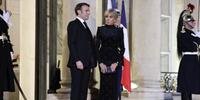 Emmanuel Macron e sua esposa, Brigitte Macron