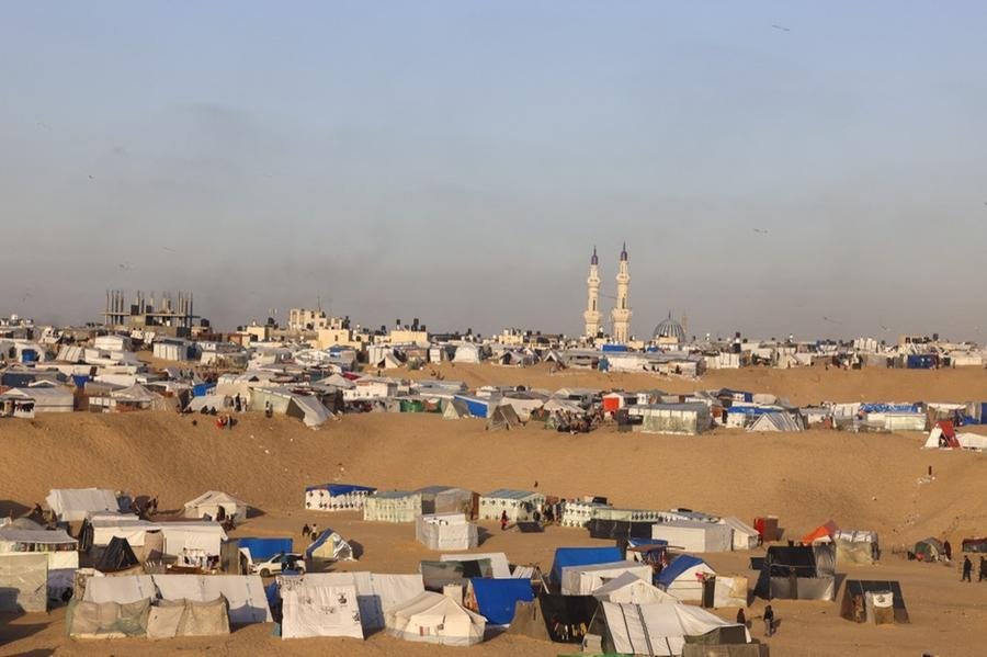 Campo de refugiados palestinos em Rafah