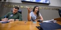 Vereadora Karen Santos e vereador Giovani Culau e Coletivo lançam a Frente Parlamentar em Defesa da Tarifa Zero.