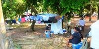Indígenas Caingangue de várias regiões do RS acampam no Parque Hamonia