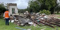 Cerrito foi um dos municípios que registraram destruições devido aos temporais de março