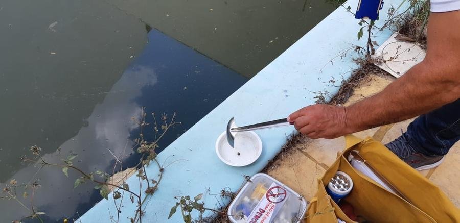 Agentes de Combate a Endemias de Uruguaiana em campo para detectarem focos do mosquito Aedes aegypti