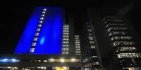 Abril Azul - Em alusão ao Dia Mundial de Conscientização do Autismo o prédio do TJRS está Iluminado de Azul.