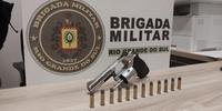 Arma utilizada pelo suspeito para cometer o crime foi apreendida pela Brigada Militar
