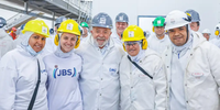 Presidente da República, Luiz Inácio Lula da Silva, durante visita à planta frigorífica em Campo Grande, na Rodovia BR-06, Campo Grande MT