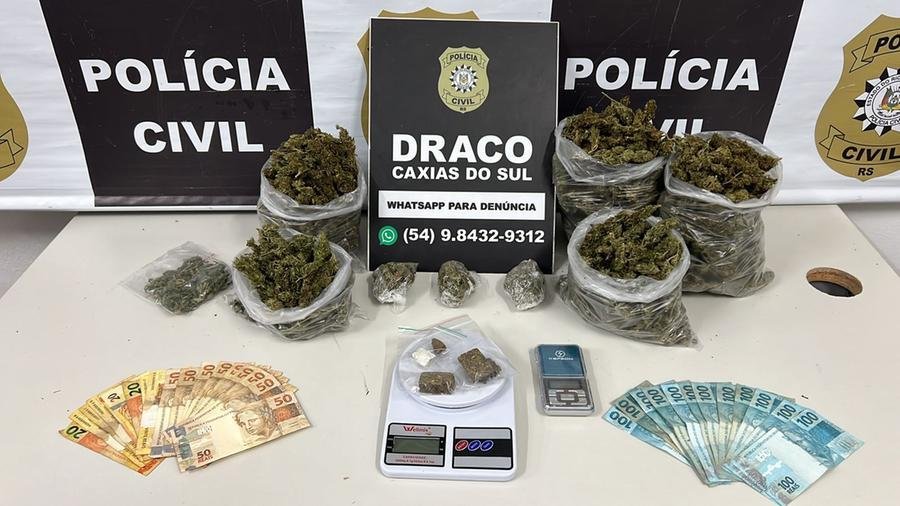 Apreens&atilde;o foi realizada pela Draco de Caxias do Sul