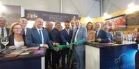 Governo gaúcho durante abertura oficial do estande na feira de vinhos Vinitaly, em Verona