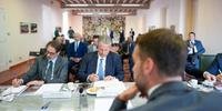 Comitiva do governo gaúcho durante reunião com investidores italianos