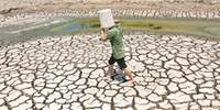 Os países tropicais, em sua maioria, serão os mais afetados por estes danos climáticos, de acordo com o estudo. Na foto, um lago seco na província de Ben Tre, no sul do Vietnã, em março deste ano.
