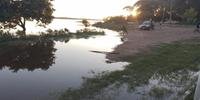 Em Barra do Quaraí o sol e a chuva alternam nos últimos dias com o rio cedendo aos poucos nas últimas 36 horas