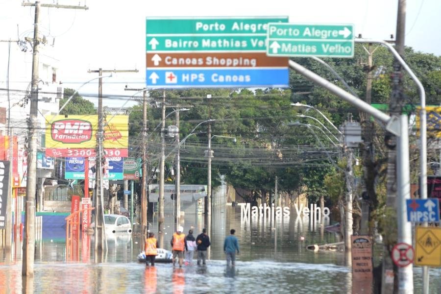 Bairro Mathias Velho foi um dos mais atingidos pelas enchentes