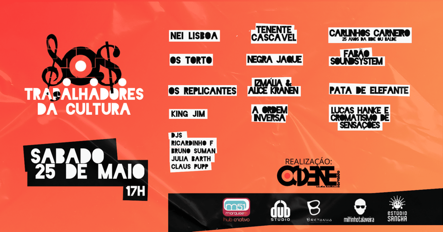 Festival reunir&aacute; v&aacute;rios nomes da m&uacute;sica em solidariedade aos profissionais da cultura