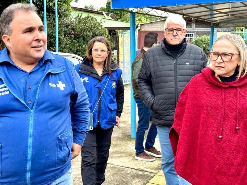 Arita Bergmann, visitou neste s&aacute;bado, o munic&iacute;pio de S&atilde;o Jer&ocirc;nimo, na Regi&atilde;o Metropolitana, duramente afetado pelas chuvas no in&iacute;cio do m&ecirc;s
