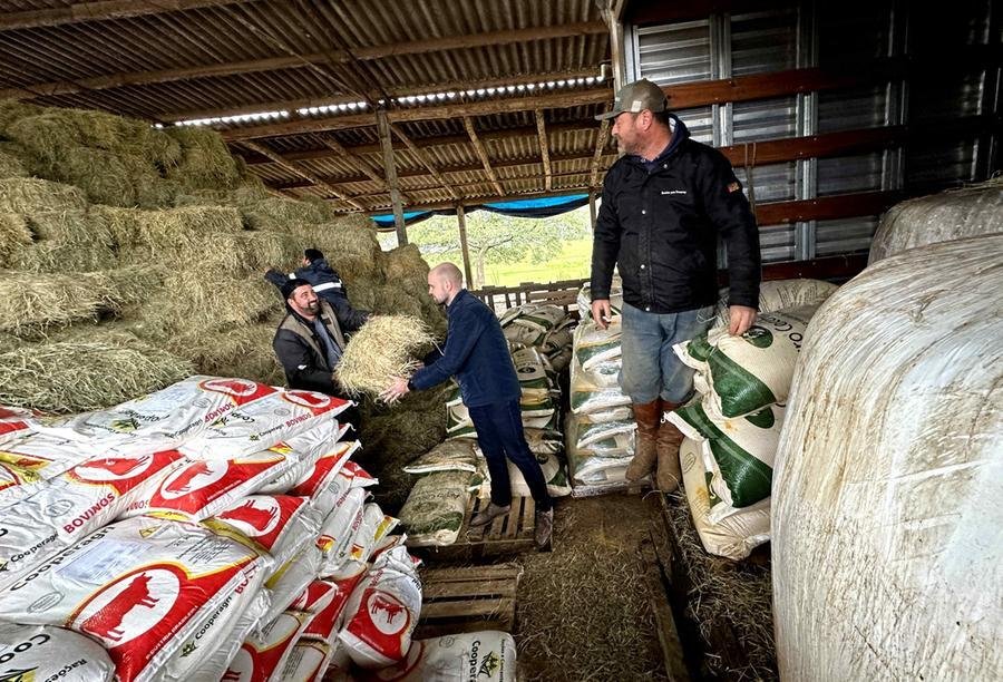 Em Teut&ocirc;nia, propriedade rural centraliza recebimento e distribui&ccedil;&atilde;o de doa&ccedil;&otilde;es