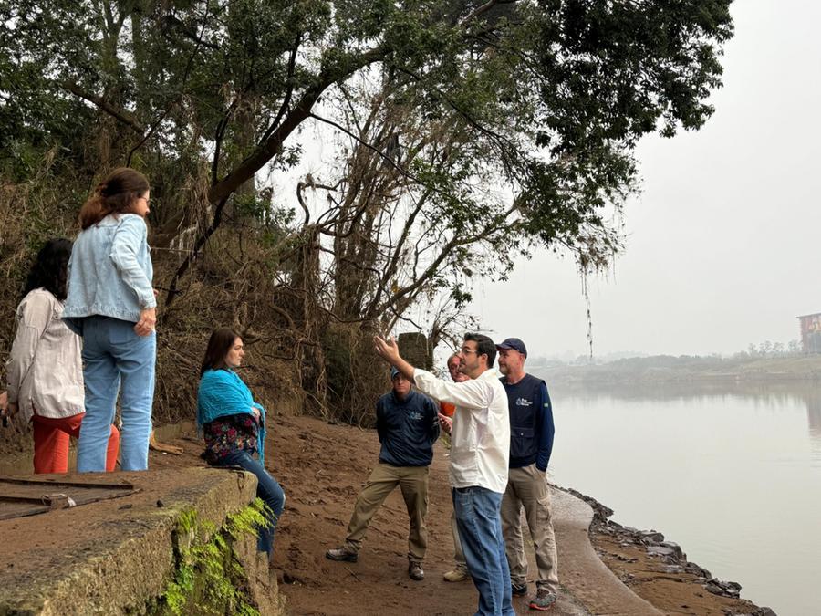 T&eacute;cnicos verificaram a situa&ccedil;&atilde;o do rio Taquari