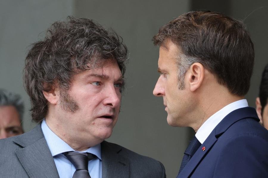 Macron se re&uacute;ne com Milei