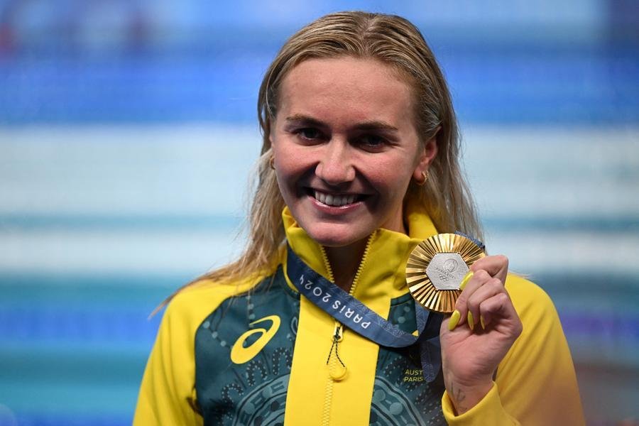 A australiana Ariarne Titmus conquistou o t&iacute;tulo dos 400m livre na nata&ccedil;&atilde;o