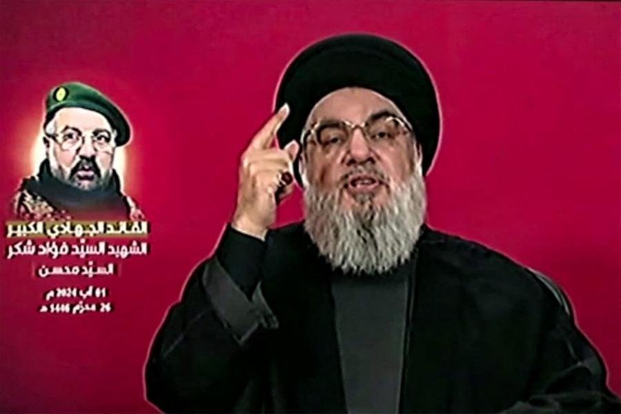 "Israel n&atilde;o conhece as linhas vermelhas que atravessou", declarou Hasan Nasrallah