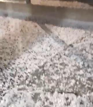 Itaqui teve chuva de granizo neste domingo